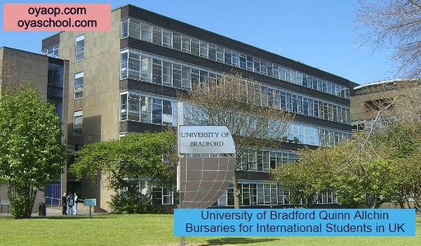 University of Bradford Quinn Allchin Bursaries for International Students in UK