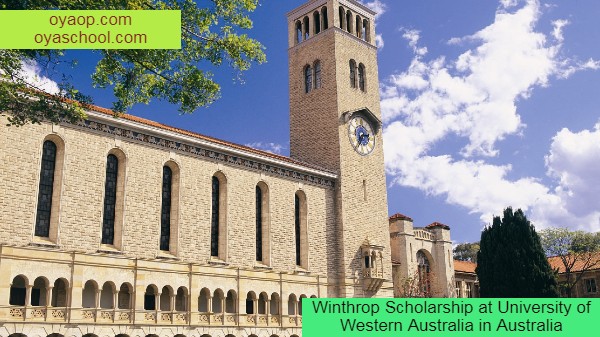 Winthrop Scholarship at University of Western Australia in Australia