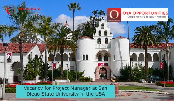Vacancy for Project Manager at San Diego State University in the USA