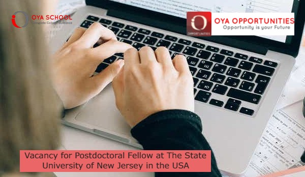 Vacancy for Postdoctoral Fellow at The State University of New Jersey in the USA