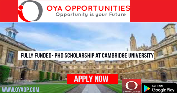 phd scholarship cambridge